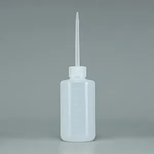 250ml translucent plastic squeeze bottle with scale and curved wash nozzle for plants