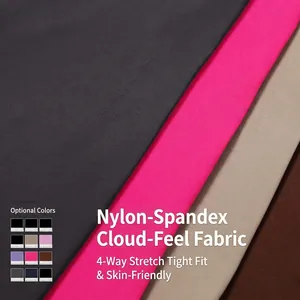 High-elastic yoga jumpsuit made of soft cloud-feel fabric shown in multiple colors