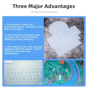 Detail of high-toughness food-grade silicone mold for castle resin storage box