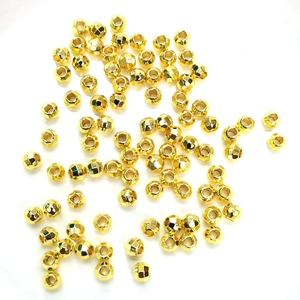 Faceted 14K gold filled spacer beads for DIY jewelry making with laser cut finish