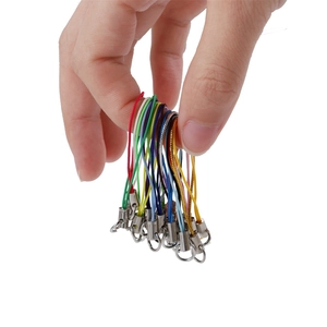 Colorful DIY braided phone lanyards with silver alloy connectors for accessories