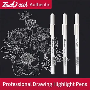Highlight Pens White Gold Silver Ink Waterproof Fine Point For Art Sketching Drawing Manga Illustration Bullet Tip Plastic