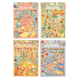 Set d'autocollants de collage de micro-scène 3D de conte de fées pour le scrapbooking