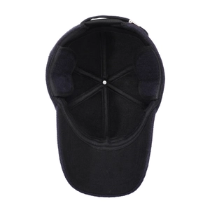 Winter thermal baseball cap for men with warm ear flaps and adjustable metal buckle