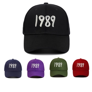 1989 Embroidery Cotton Baseball Cap Adjustable Sun Protection Outdoor Sport Hip Hop Hat For Men Women
