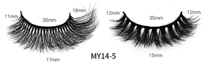 Detaillierte Längenmaße für natürliche, mehrlagige synthetische künstliche Wimpern