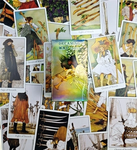 Dreaming Way Tarot cards set with rainbow finish box and assorted illustrated card deck