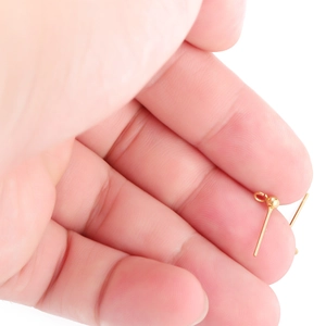 Gold plated stainless steel round ball head pins for DIY earring jewelry making