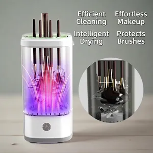Electric Makeup Brush Cleaner Automatic Washing Machine UV Disinfection Fast Drying Storage ABS TPE Beauty Tool
