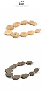 Irregular crystal sunflower natural stone beads in pink and bronze for jewelry making