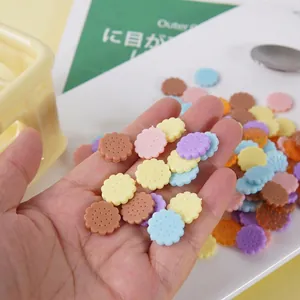 Miniatuur Simulatie Voedsel Koekjes Hars Charms Voor Doe Het Zelf Slime Telefoonhoesje Decoratie Kleurrijke Kleine Cake Modellen