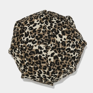 Autumn classic leopard print beret for women with vintage brown and black patterns