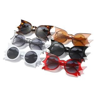 Detailed set of six bat-shaped party sunglasses in multiple colors for festive events