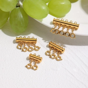 Stainless Steel Necklace Layering Clasp Multi Strand Connector Anti Tangle Layered Jewelry Clasp For DIY Making