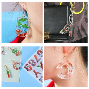 DIY-Alphabet-Harzformen-Set mit Trockenblumen für individuellen Schmuckbau