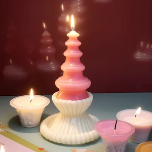 Wishing Well Aromatherapy Candle Silicone Mold DIY Handmade Spiral Tower Fountain Shape Gypsum Diffuser Stone Craft Tool