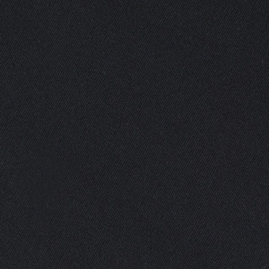 Nahaufnahme der schwarzen Twill-Stoffstruktur und Webfaser-Details des Kleides