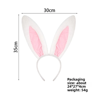 Size chart for bunny ears headband showing dimensions of thirty-five by thirty centimeters