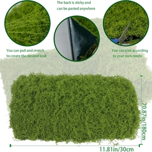 Artificial moss roll 30x180cm with self-adhesive backing and stretchable texture for DIY