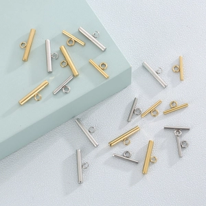 Stainless Steel Toggle Clasp OT Buckle Jewelry Findings DIY Necklace Bracelet Connector T Bar Minimalist Accessory
