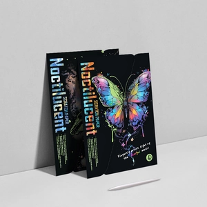 Luminous A4 scratch paper art kit with 4 patterns and stylus for DIY creative craft