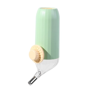 Hanging pet water dispenser with stainless steel ball nozzle for dog and cat crates