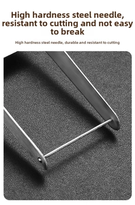 Macro detail of high-hardness stainless steel needle on a multifunctional watermelon slicer