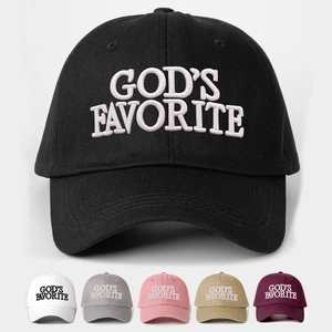 Casquette De Baseball God'S Favorite Lettre Brodée Réglable Visière Courbée Polyester Protection Solaire Outdoor Streetwear Chapeau
