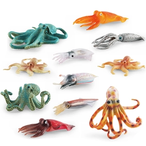 Realistic Ocean Animal Models Octopus Squid Cuttlefish Figures PVC Sea Creature Educational Science Toy Desktop Decor Kids