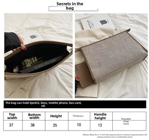 Guide des tailles détaillé et tableau de capacité pour le sac fourre-tout en toile