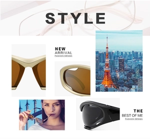 Close-up of the Y2K steampunk sunglasses frame detail and smooth nose pads