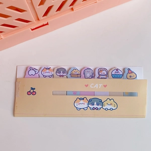 Süße Cartoon Katze Haftnotizen Index Tabs Notizblöcke niedliche Schreibwaren für Schüler