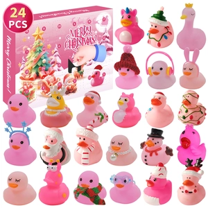 Christmas advent calendar set with 24 festive rubber ducks including Santa and reindeer