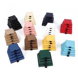 Multicolor drawer jewelry boxes in various sizes for necklaces and bracelets