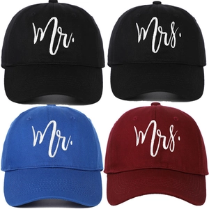 Baseball Cap Cotton Mr Mrs Letter Embroidery Adjustable Outdoor Sunshade Casual Fashion Hat For Men Women Couple