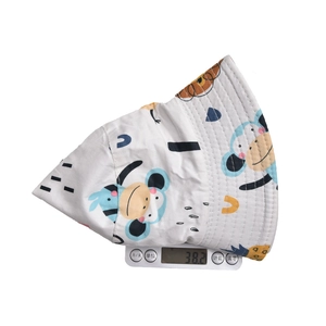 Detailed view of lightweight 38.2g cotton sun hat with cute cartoon monkey prints