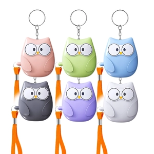 Portable owl-shaped personal security alarm set for women and children in six colors