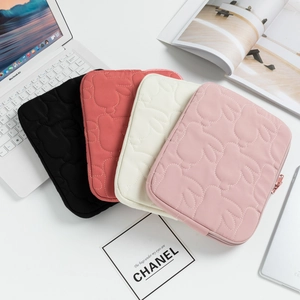 Cute Rabbit Pattern Padded Polyester Laptop Sleeve Bag Shockproof Lightweight Protective Case For Tablet Travel Office Unisex