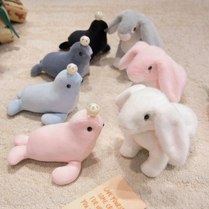 Cute Rabbit Seal Sea Lion Plush Toy Soft Animal Doll PP Cotton Stuffed Comfort Gift Home Decor For Kids Birthday
