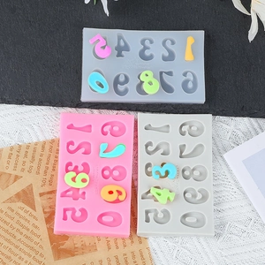 Driedelige 0-9 cijfer siliconen mal set voor DIY fondant en handgemaakte kaarsen
