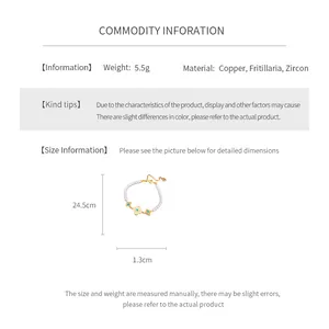 Guida dettagliata alle taglie e ai materiali per bracciale placcato oro 18k con zirconi e perle