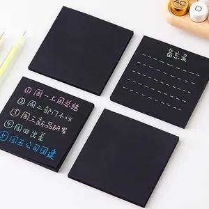 Note Adesive Nere Quadrate Carta Opaca Blocco Note Per Scrittura Ad Alto Contrasto Forniture Ufficio Scuola