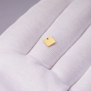 Gepolijste 18k vergulde roestvrijstalen vierkante hanger voor DIY sieraden maken
