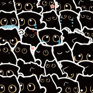 Set of 40 cute cartoon soot sprite stickers for DIY luggage and phone case decoration