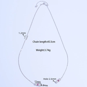 S925 sterling silver cylinder pendant necklace with dimensions and technical specifications