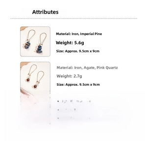 Détail de boucles d'oreilles bohèmes avec perles de turquoise, agate et quartz rose