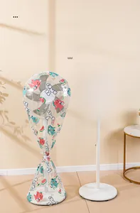 Waterproof fan cover with cute cartoon patterns for dust protection and easy storage