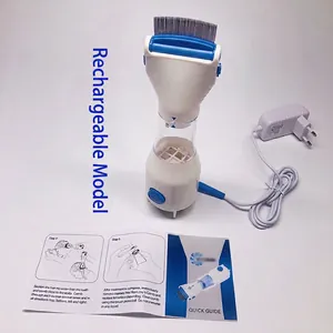Electric flea doctor grooming comb set for dogs and cats with power adapter and manual