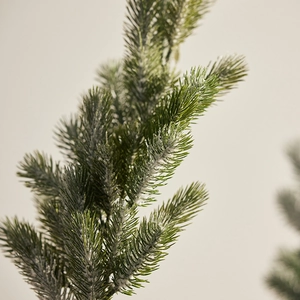 Artificial flocked pine branch with realistic snow effect for Christmas home decoration