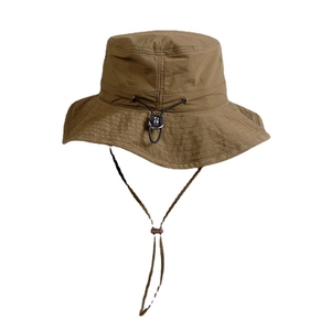 Chapeau bob outdoor en nylon séchage rapide avec cordon réglable en vert armée